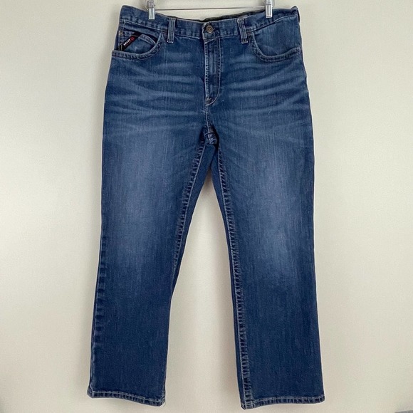 Ariat Jeans Ariat Fr M4 Low Rise Boot Cut Jeans Mens Blue Denim